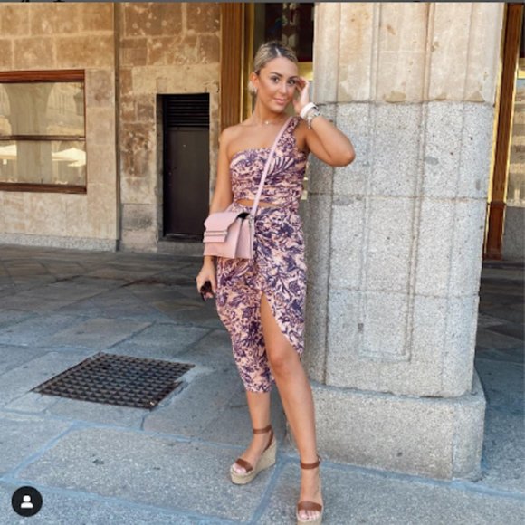 Zara Printed Co-Ord Sarong Skirt Set  Sz XS NWT - Picture 6 of 11